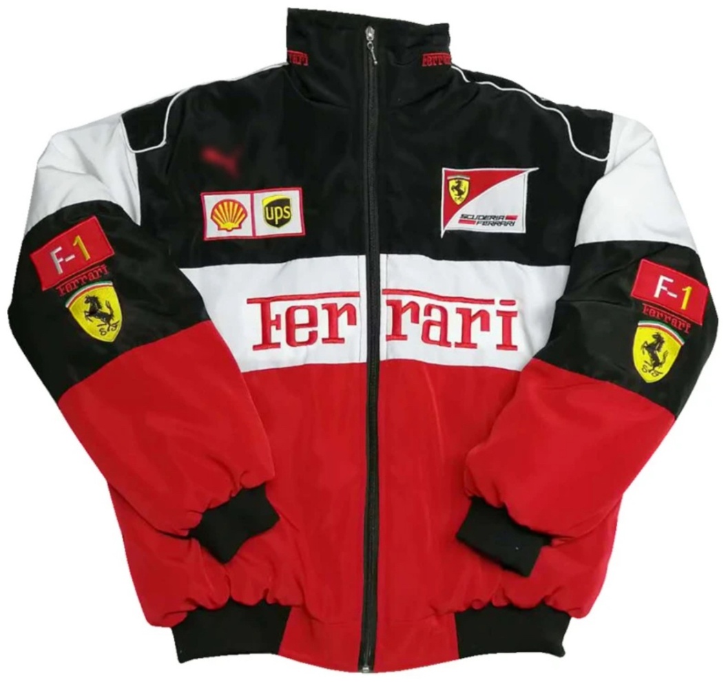 Купить Демисезонная куртка Ferrari черный, белый в Алматы – Магазин на ...