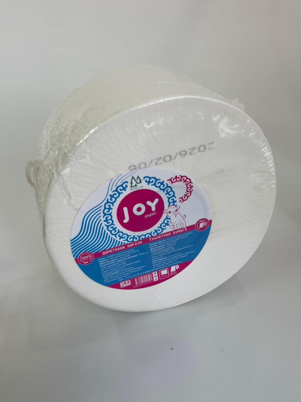 JOY туалетная бумага 2-слойный 1 шт, первичная целлюлоза