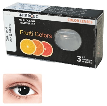 Контактные линзы Interojo Frutti Colors Crazy 8 Ball 0 кривизна 8.6 на три месяца 2 шт