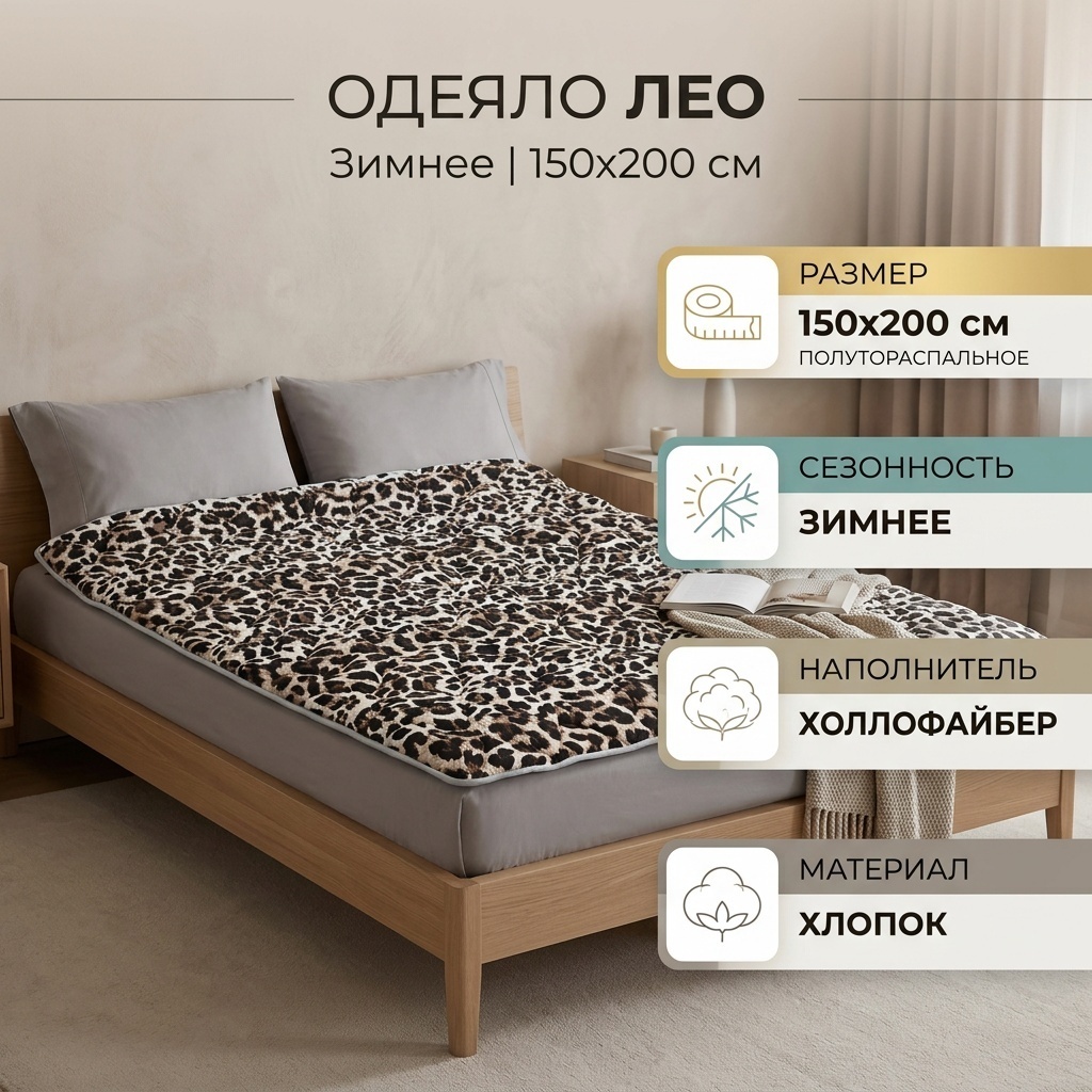 Одеяло зима 150x200 зимнее