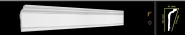 Glanzepol пенопласт GP-111 Silver, 2000х41х102 мм