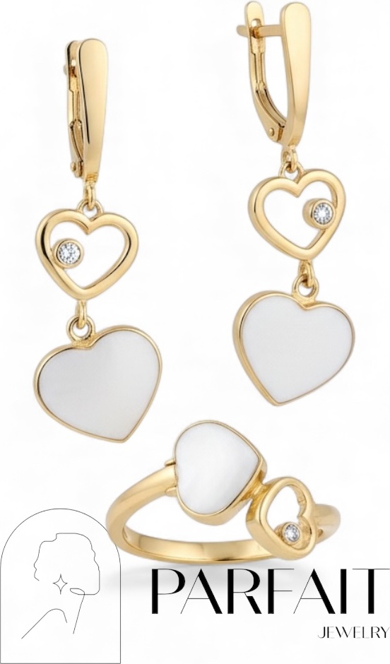PARFAIT JEWELRY PJ_WhiteChprd_18.5размер_1 вес 5.65 г золото, фианит