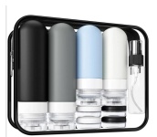 Флакон дорожный наливным путем пластик, силикон 90 мл 17 шт