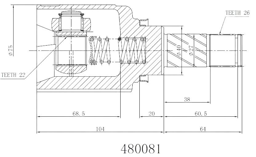 INKO шрус внутренний 480081