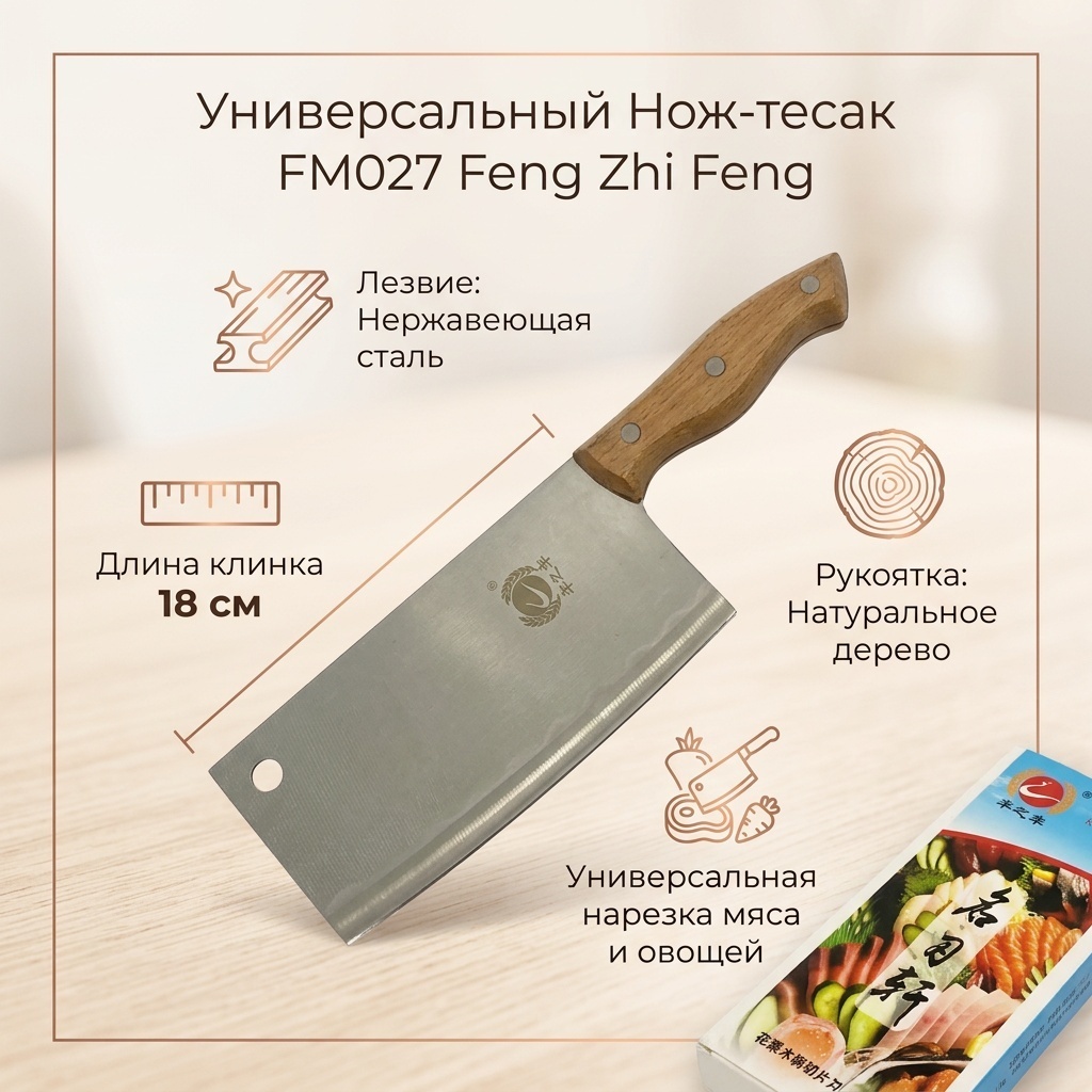 Нож для мяса , лезвие: нержавеющая сталь 1 шт