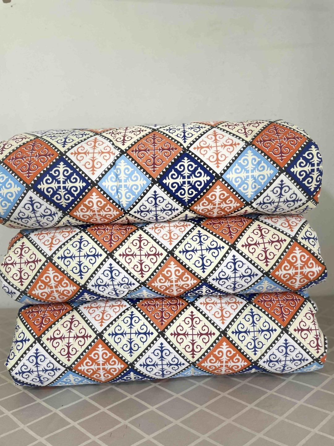 Корпе 230x80 см, хлопок, голубой, белый, светло - голубой