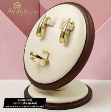 AyaSilver (комплект «Клык») 2848 вес 6 г золото, без вставок