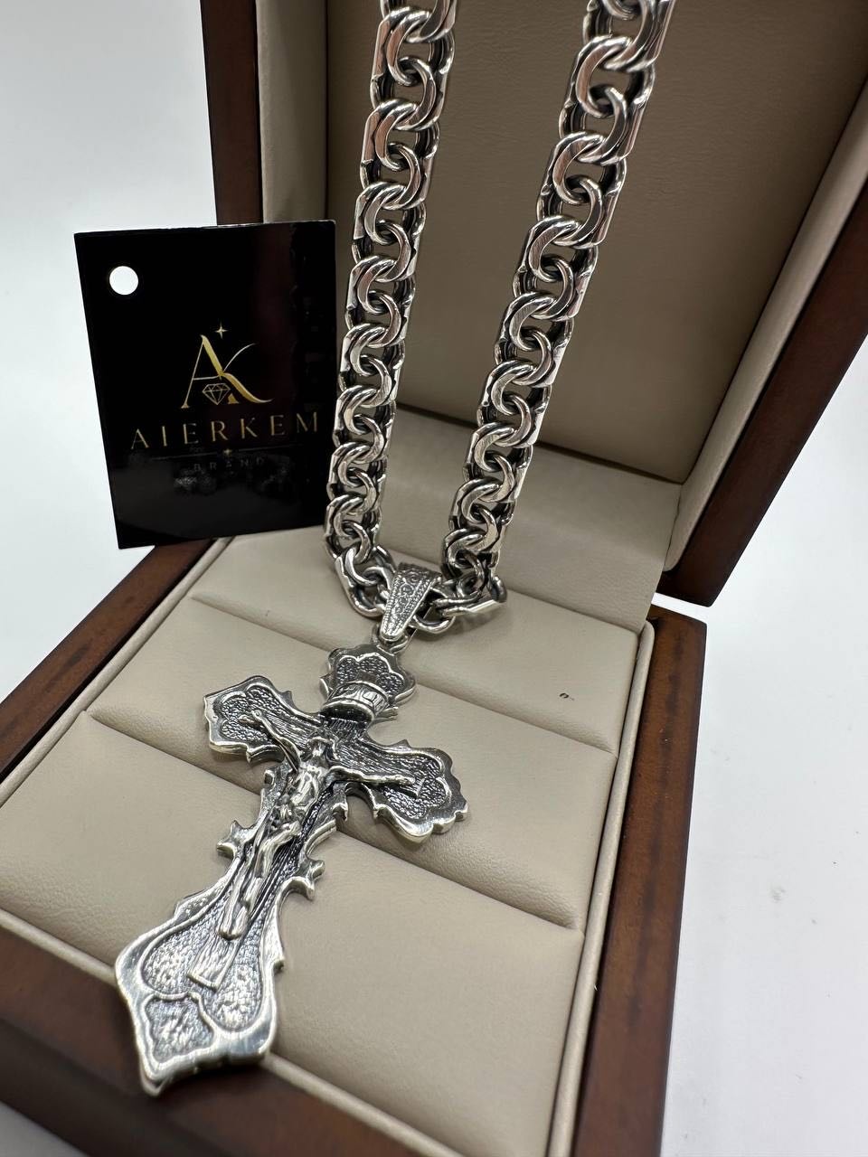 Колье AIERKEM BRAND Aii длина 55 см вес 54 г серебро, без вставок