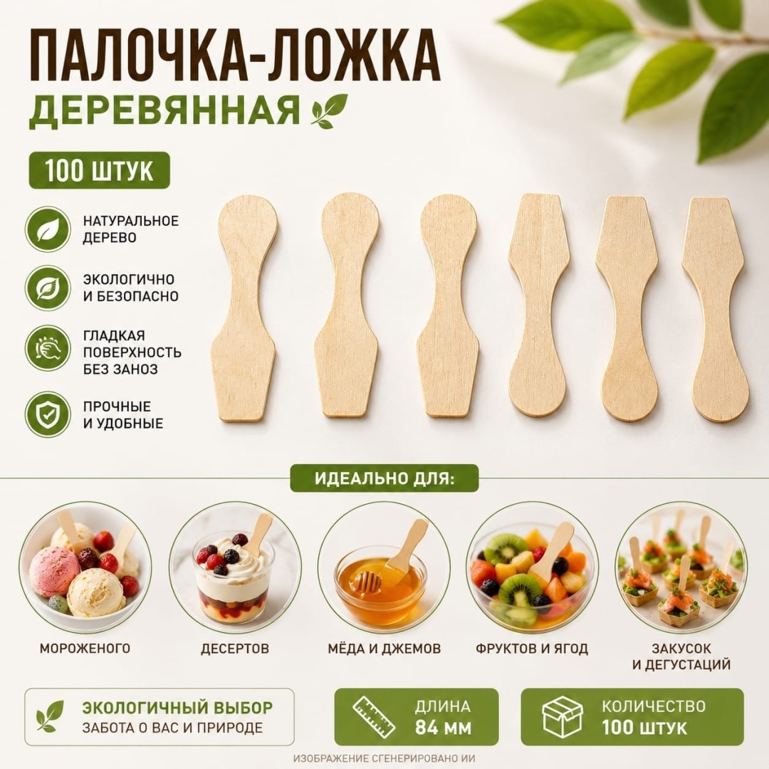 Ложка 106 бежевый 100 шт