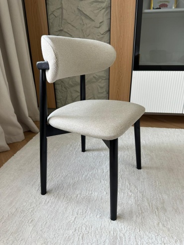 Стул ModiHome Атлант, 78x48x43 см, черный, бежевый 1 шт.
