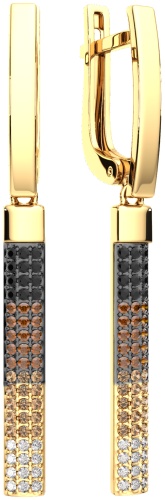 Серьги Lucente Бриллианты Якутии ZO-3D00592.14K.Y вес 4 г золото, бриллиант