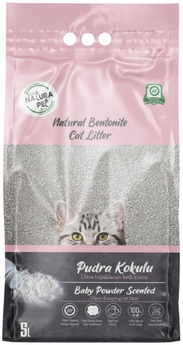 Eco Natura Pet с ароматом детской присыпки бентонитовый комкующийся 5 л