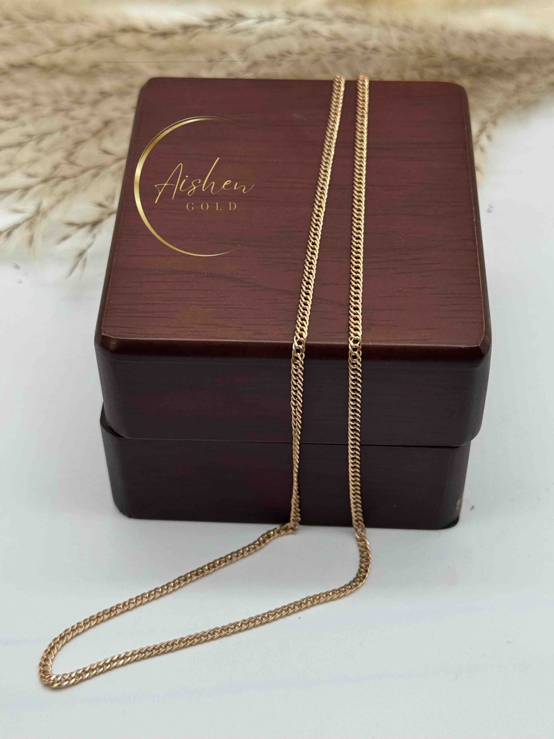 Aishen Gold 242/5055 длина 50 см, вес 2.42 г золото, плетение двойной ромб