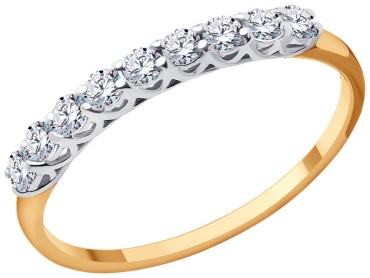 Diamant 51-110-01914-1 размер 16.5 вес 1.32 г золото, фианит