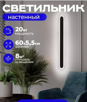 Бра настенный RRR Brand LED, черный