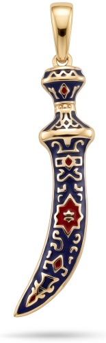 Подвеска KHANS 1153 G вес 2.9 г сплав покрытый золотом 18К, эмаль