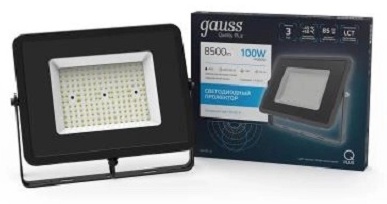Прожектор напольный, на кронштейне Gauss 100 Вт, холодный белый