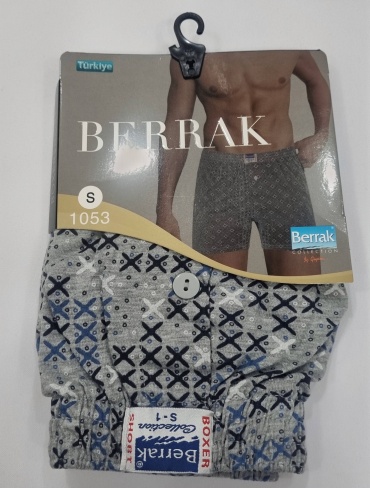 Боксеры, шорты Berrak серый, синий