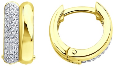 Серьги SOKOLOV EAR-SO-585-351652 вес 3.27 г золото, бриллиант