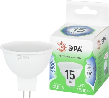 ЭРА 15W GU5.3, светодиодная, холодный белый