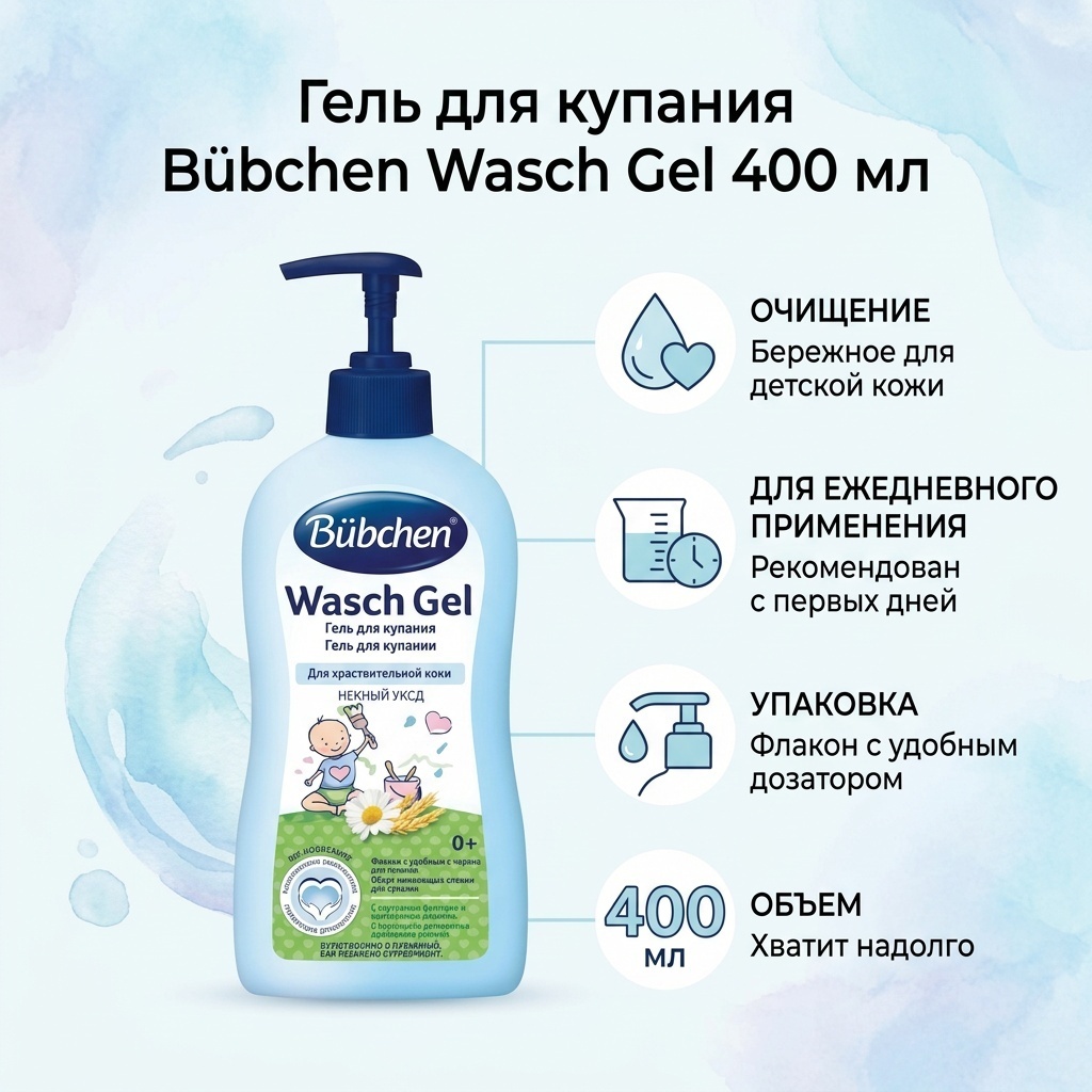 Bubchen Wasch Gel гель 400 мл