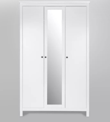 Распашной шкаф Mebels.kz Сага, 132x215.5х64.6 см, белый