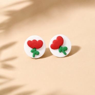 Серьги Lovely jewelry пластик, бижутерный сплав, пластик