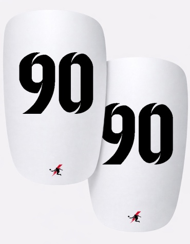 Customkit MINI щитки футбольные белый с номером 90