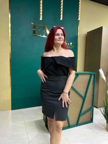 Юбка карандаш FASHION серый