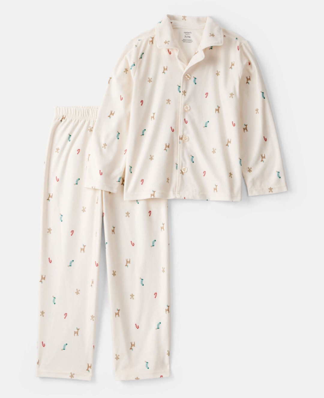 Пижама Carters белый, бежевый