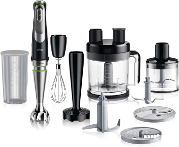 Блендер погружной Braun Multiquick 9 MQ9187XLI черный, серебристый