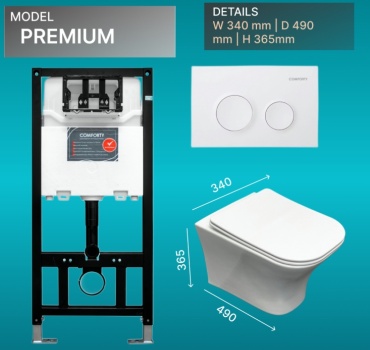Comforty унитаз с инсталляцией Premium, санфарфор
