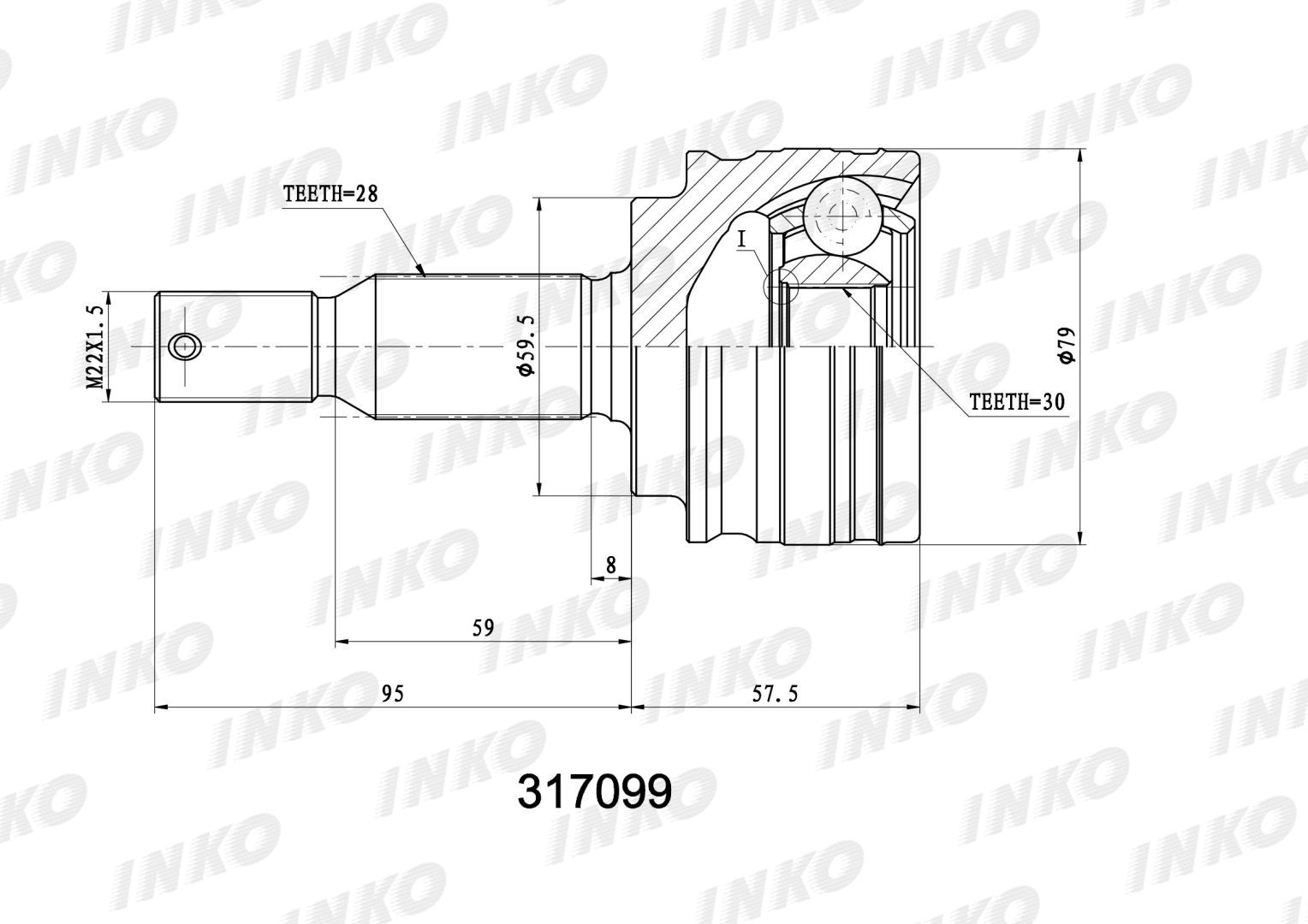INKO шрус 317099