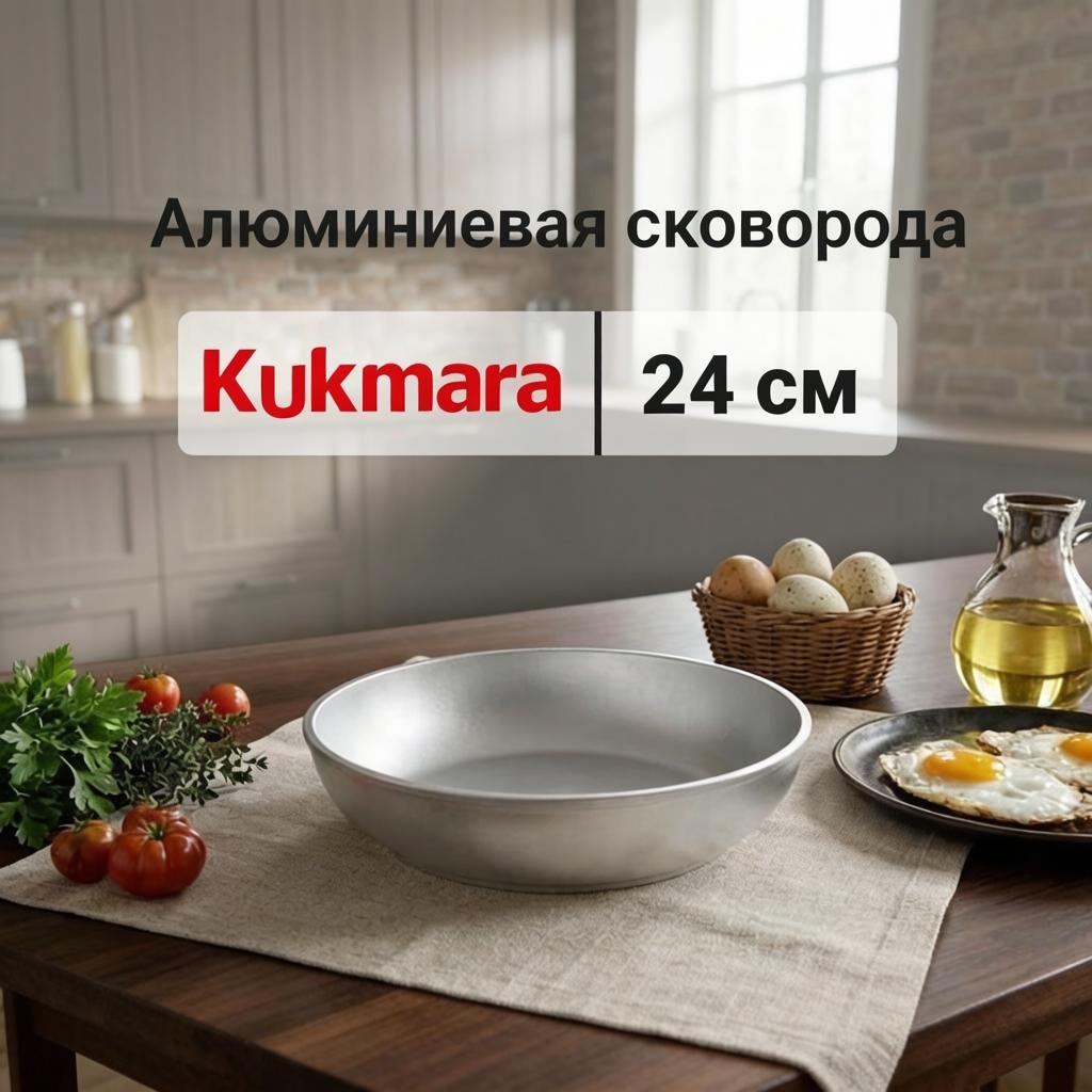 Сковорода Kukmara Литая 24 см , алюминий