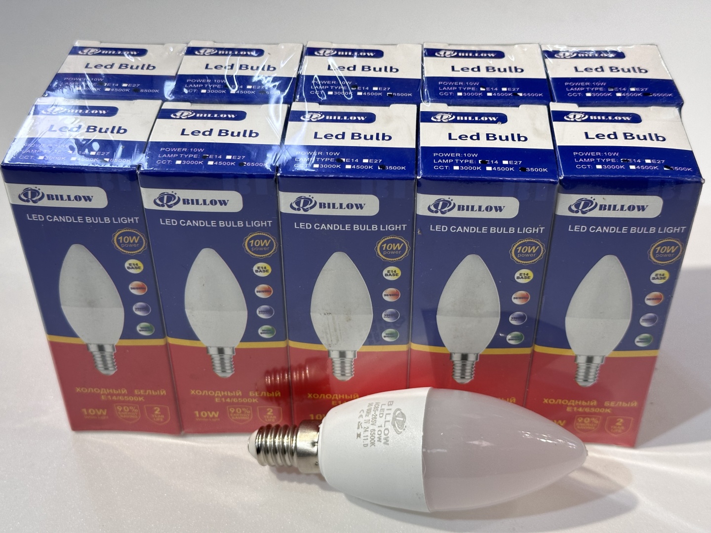 Billow 10W Е14, светодиодная, холодный белый