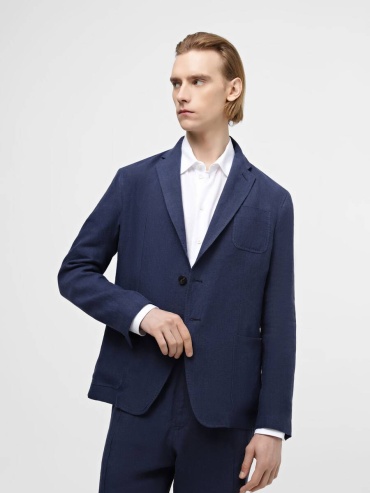 Пиджак однобортный Emporio Armani синий