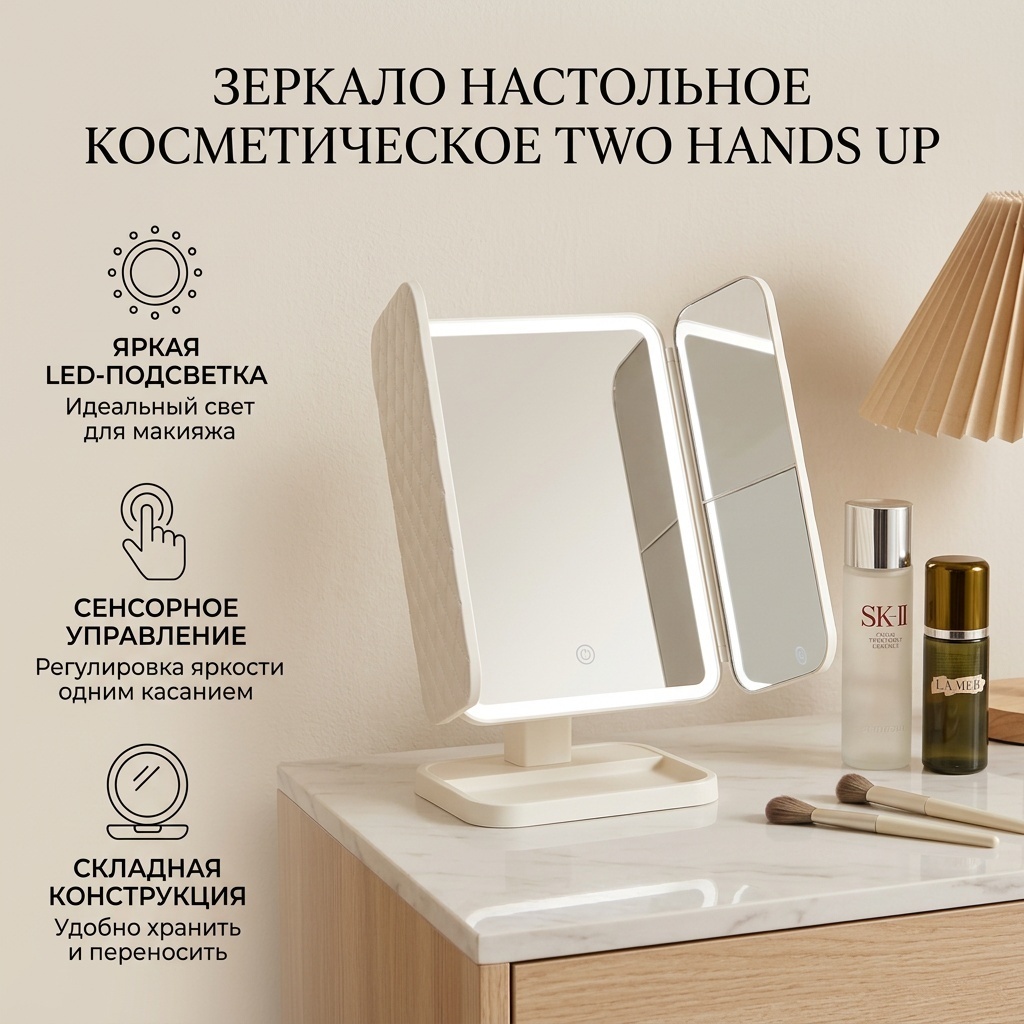 Two Hands Up зеркало настольное косметическое 2345432 250*173