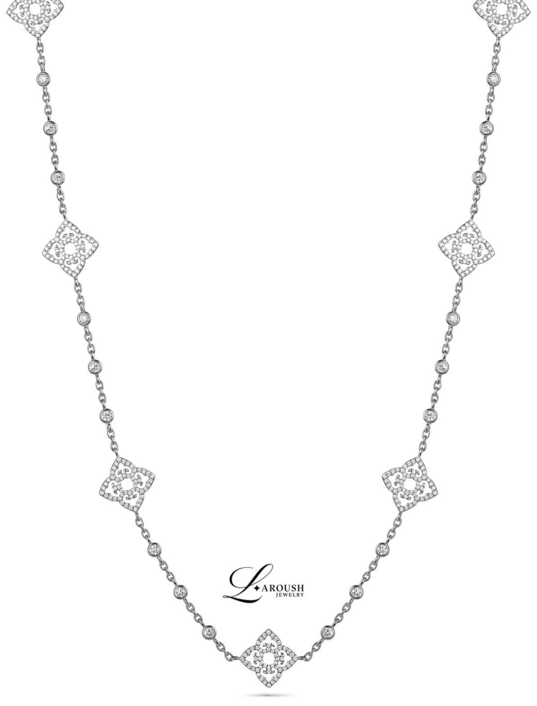 Подвеска Laroush Jewelry NK021608SSPR000 вес 13.25 г серебро, циркон