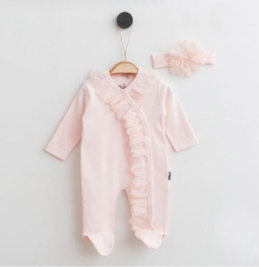 Слип Miniborn бежевый, розовый