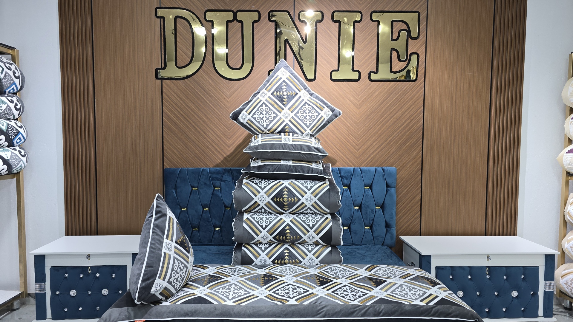 Dunie комплект корпе с подушками 225x80 см, хлопок, серый