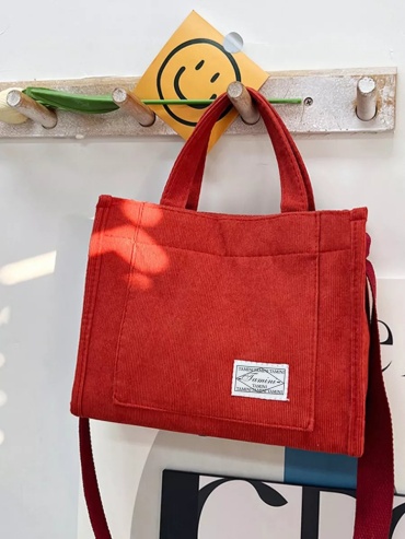 Сумка шоппер BAGS_CHI вельвет оранжевый