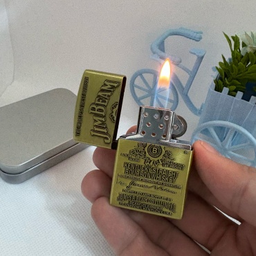 Газовая зажигалка Jim beam lighter , металлический сплав