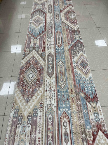 Ковровая дорожка Valentis короткий ворс, хлопок, вискоза, 100 см x 6.5 м