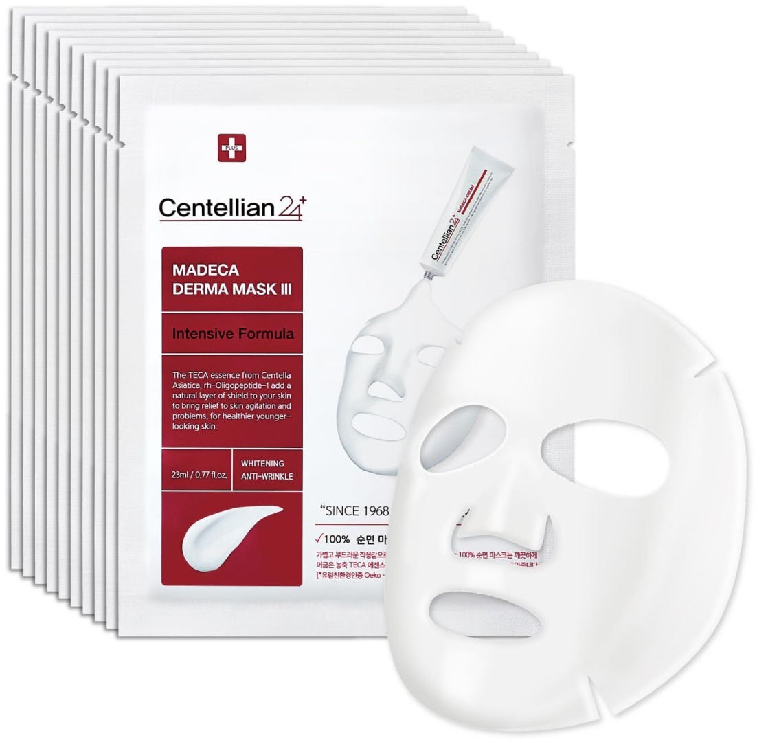 Маска для лица тканевая Питательная тканевая маска Centellian24 Madeca Derma Mask III Intensive Formula 10 шт