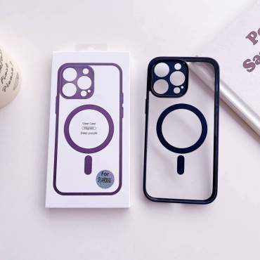 Чехол Clear Case для Apple iPhone 15 Pro Max фиолетовый
