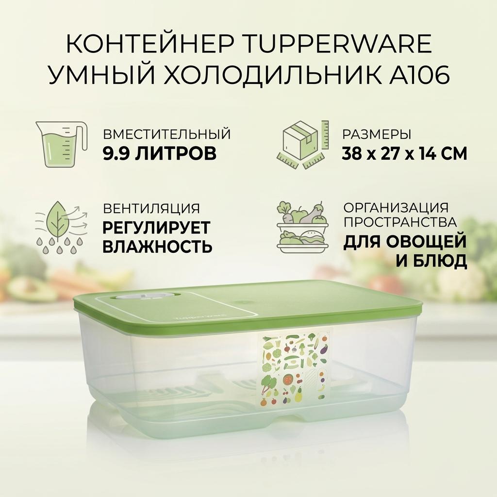 Tupperware контейнер Умный холодильник А106 1 шт, пластик