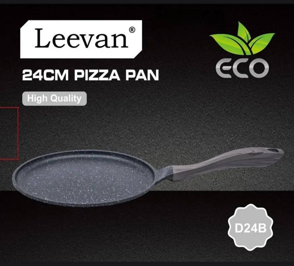 Блинная сковорода Leevan D24B 24 см с антипригарным покрытием, алюминий