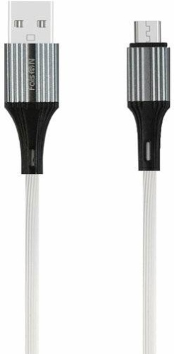 Кабель FaisOn micro-USB 2.0 (M), USB 2.0 (F), 1 м, белый