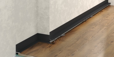 Decorkz плинтус ADS-Aluminum Decor Solutions (Алюминиевые Декоративные Решения) цвет черный, 2500х16х35.5 мм