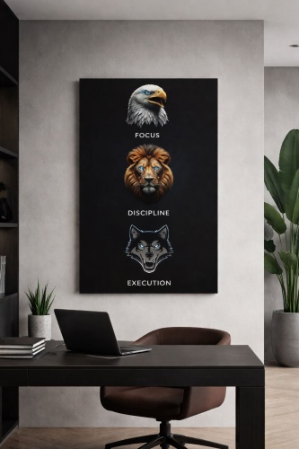 Araystudio.kz картина интерьерная на холсте «The Trinity of Success» 60x80 см